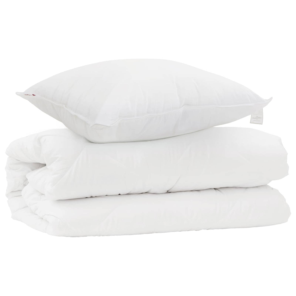Vidaxl parure de couette avec oreiller 2 pcs microfibre blanche