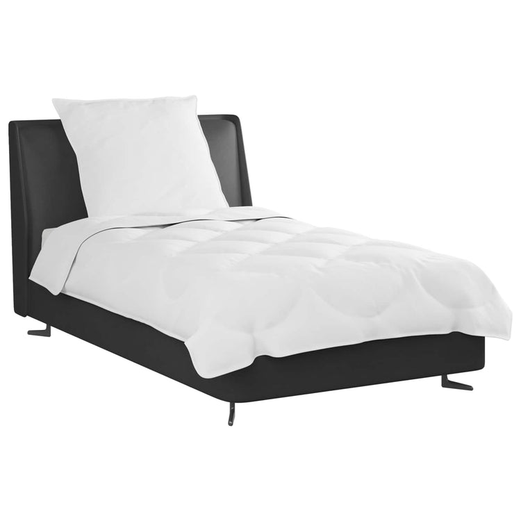 Vidaxl parure de couette avec oreiller 2 pcs microfibre blanche