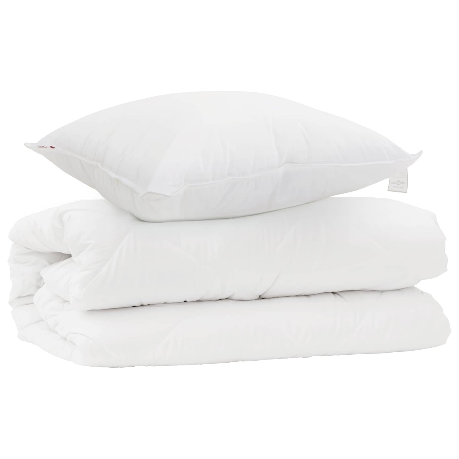 Vidaxl parure de couette avec oreiller 2 pcs microfibre blanche