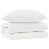 Vidaxl parure de couette avec oreiller 2 pcs microfibre blanche