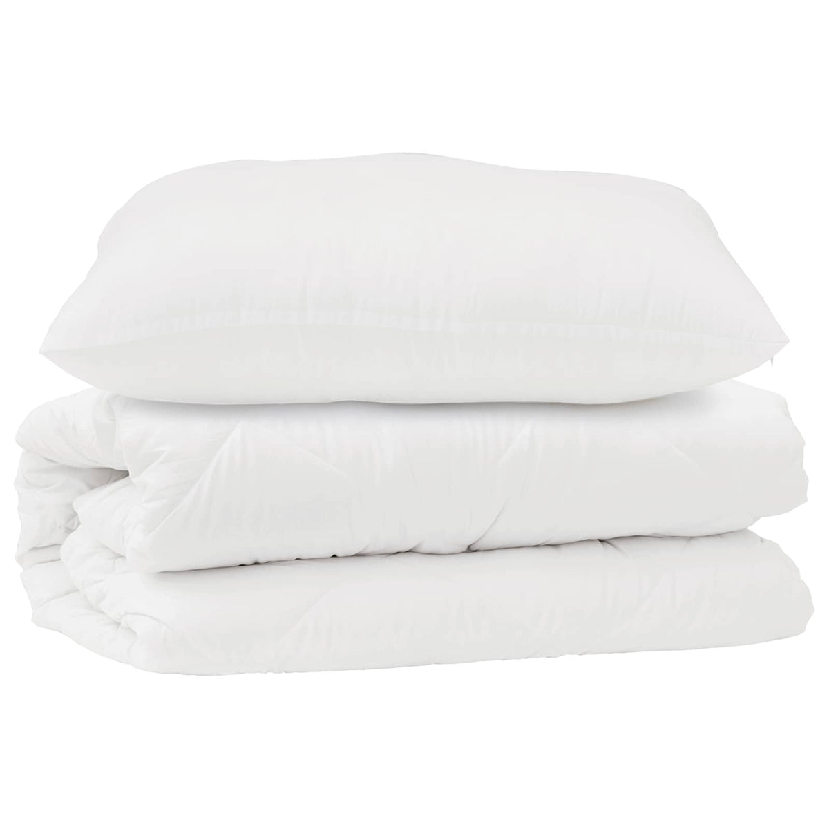Vidaxl parure de couette avec oreiller 2 pcs microfibre blanche