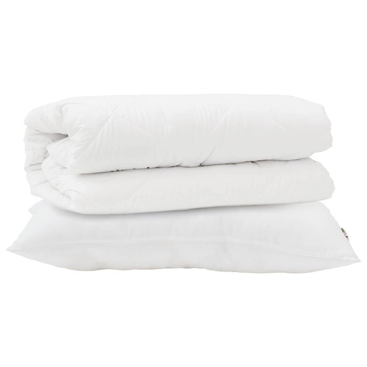 Vidaxl parure de couette avec oreiller 2 pcs microfibre blanche