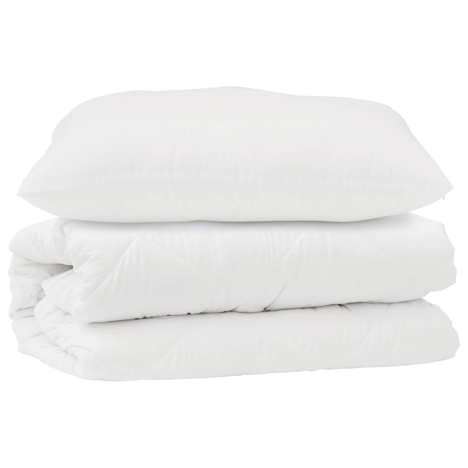 Vidaxl parure de couette avec oreiller 2 pcs microfibre blanche
