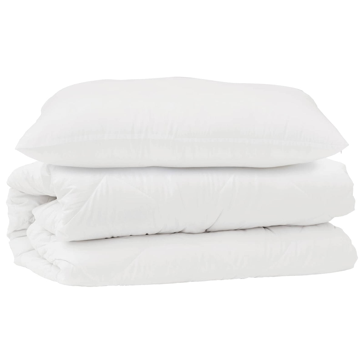 Vidaxl parure de couette avec oreiller 2 pcs microfibre blanche