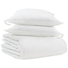 Vidaxl couette d'hiver avec oreiller 3 pcs plumes blanches