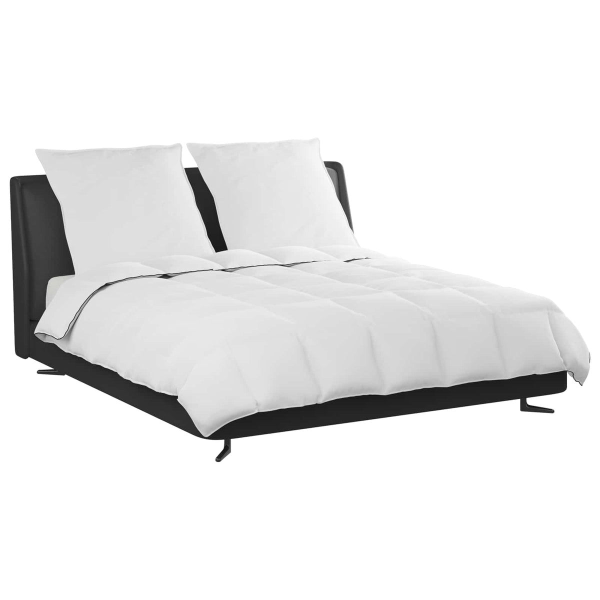 Vidaxl couette d'hiver avec oreiller 3 pcs plumes blanches