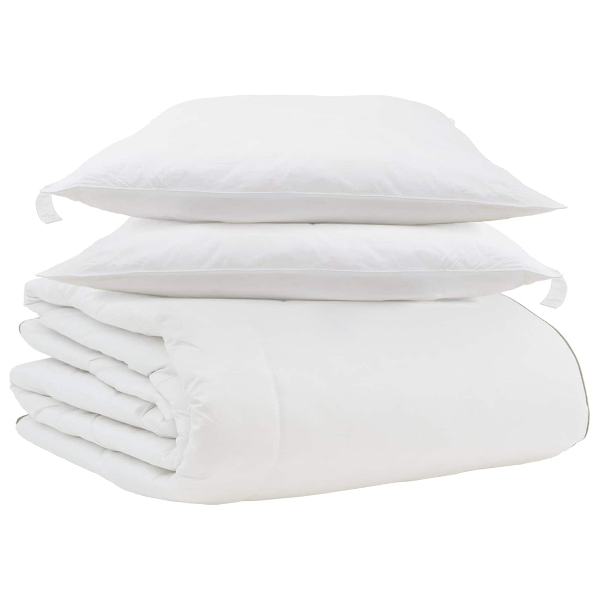 Vidaxl couette d'hiver avec oreiller 3 pcs plumes blanches