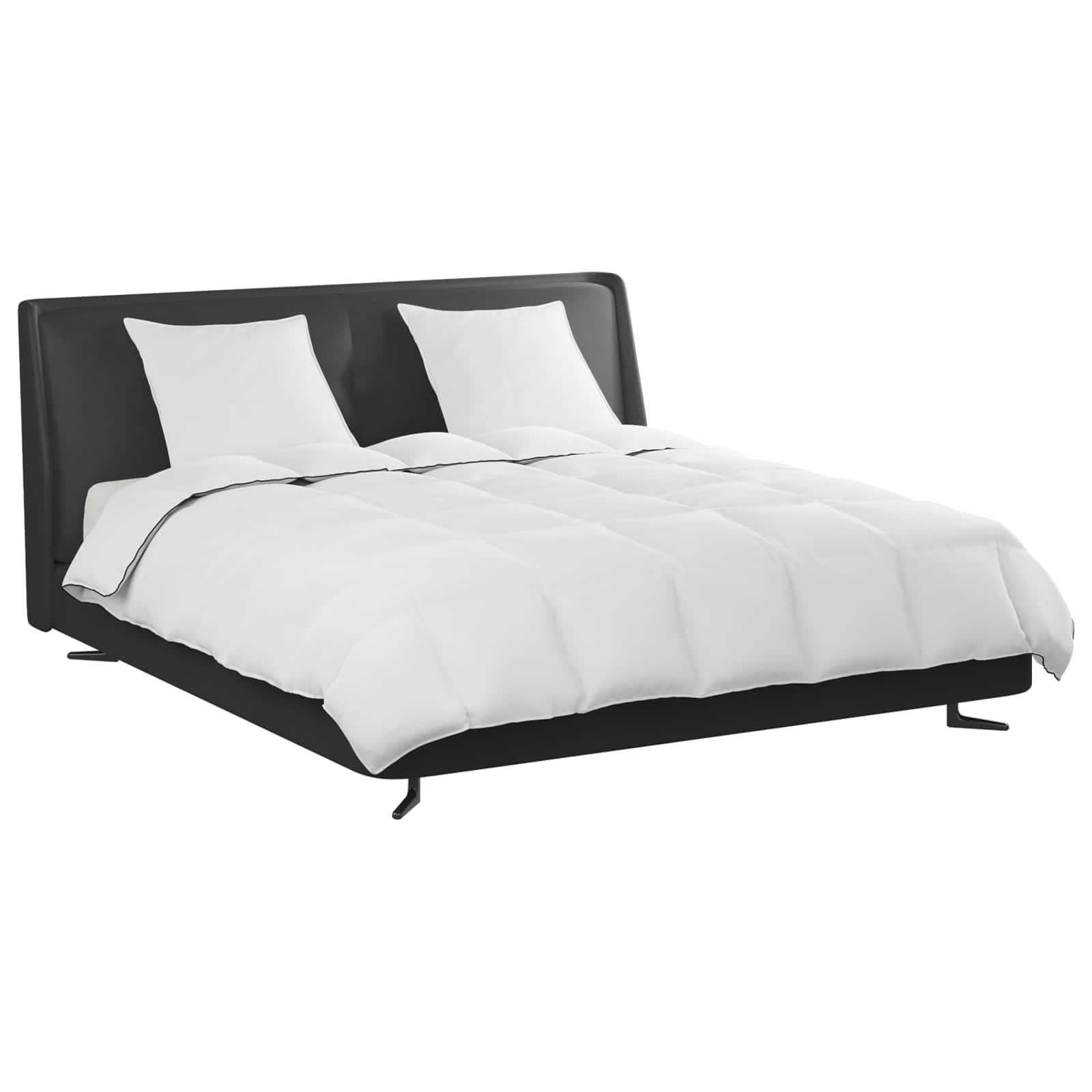 Vidaxl couette d'hiver avec oreiller 3 pcs plumes blanches