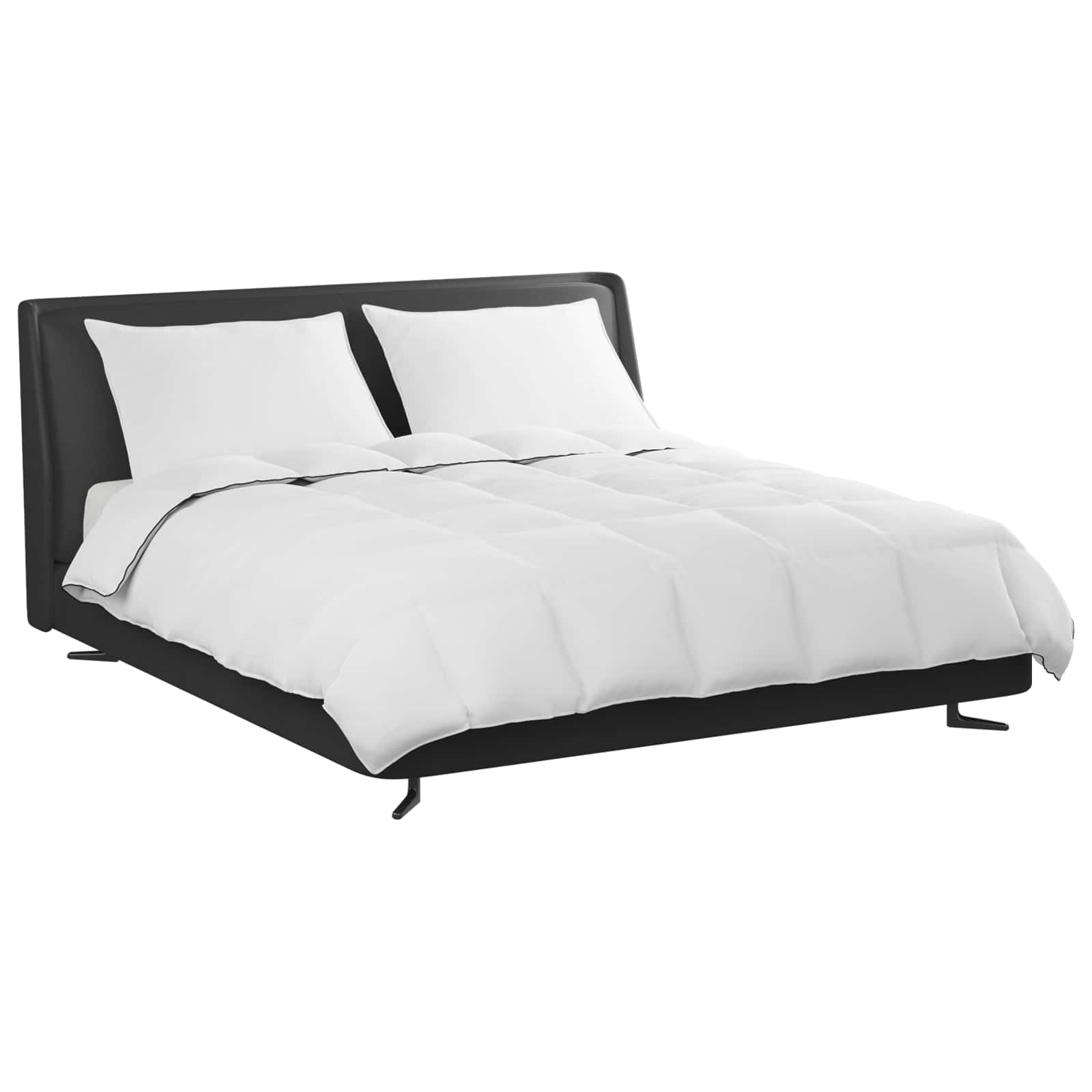 Vidaxl couette d'hiver avec oreiller 3 pcs plumes blanches