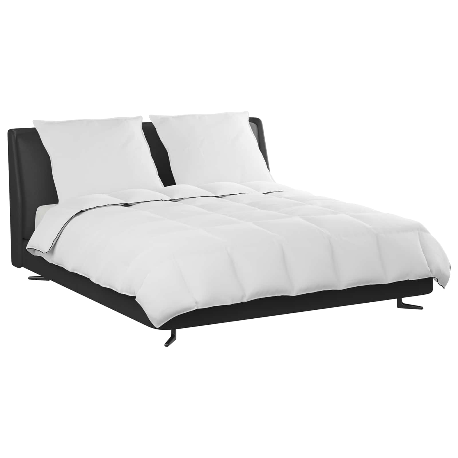 Vidaxl couette d'hiver avec oreiller 3 pcs plumes blanches
