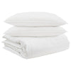 Vidaxl parure de couette avec oreiller 3 pcs plumes blanches