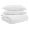 Vidaxl parure de couette avec oreiller 3 pcs plumes blanches