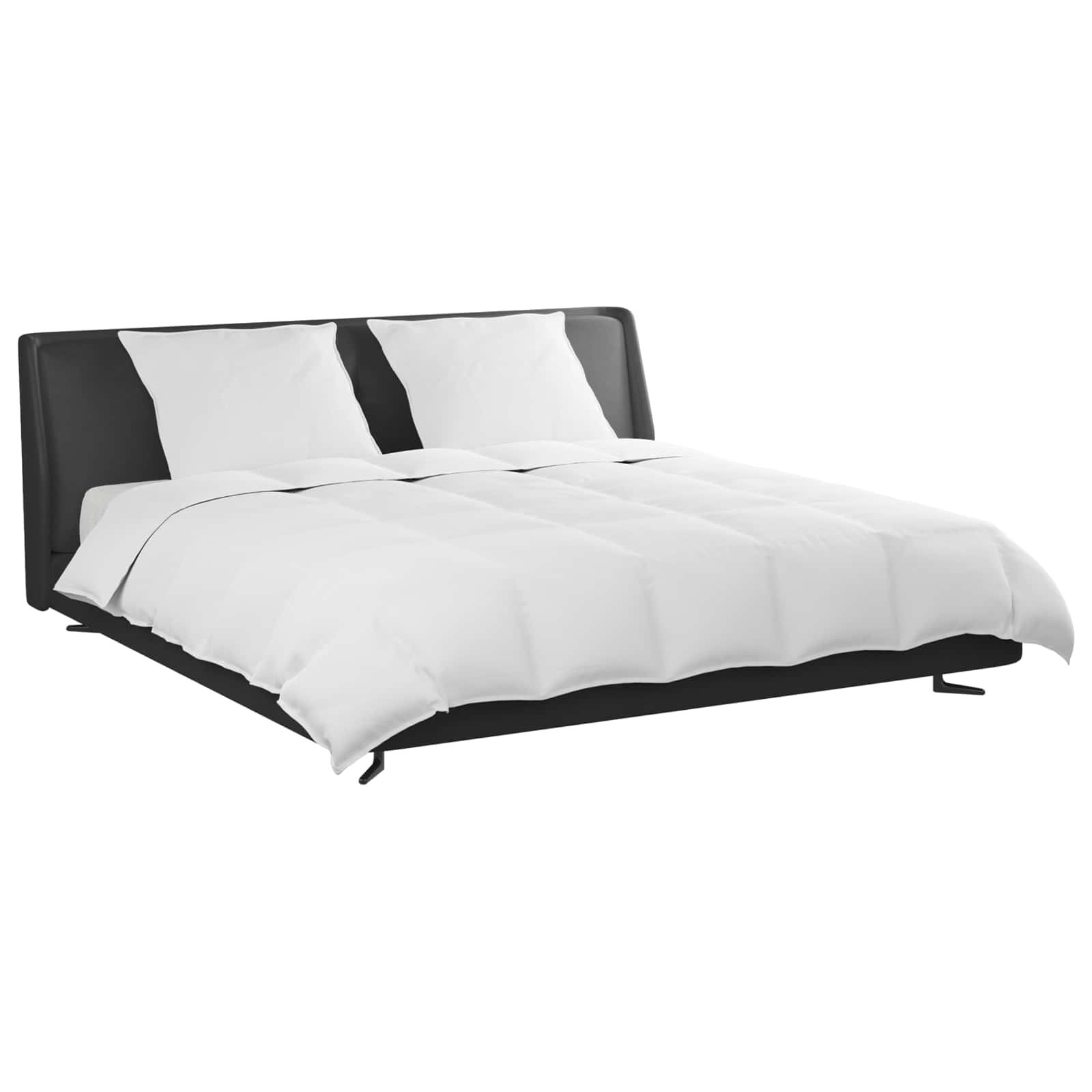Vidaxl parure de couette avec oreiller 3 pcs plumes blanches