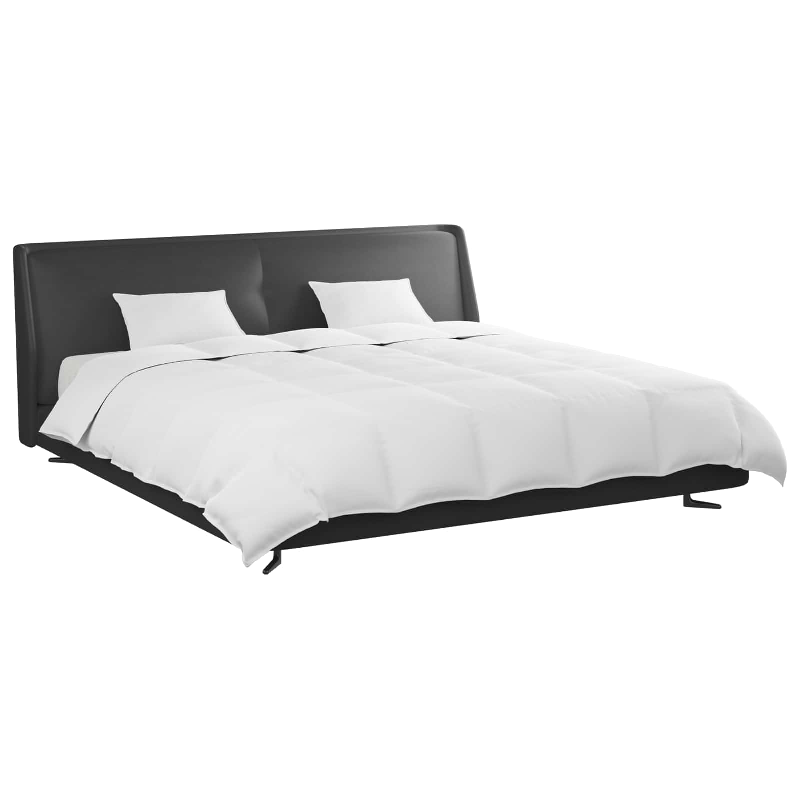 Vidaxl parure de couette avec oreiller 3 pcs plumes blanches