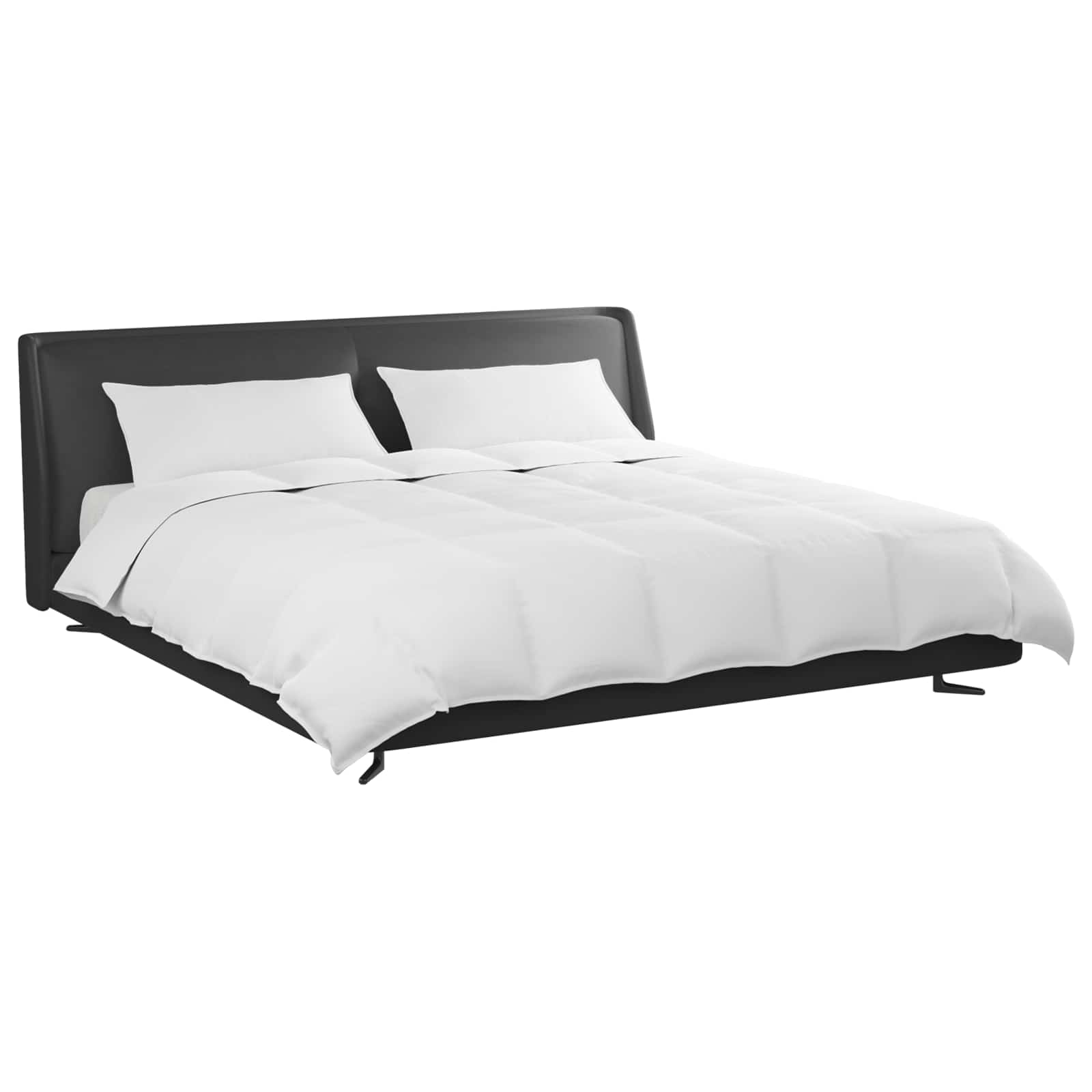 Vidaxl parure de couette avec oreiller 3 pcs plumes blanches