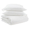 Vidaxl parure de couette avec oreiller 3 pcs plumes blanches