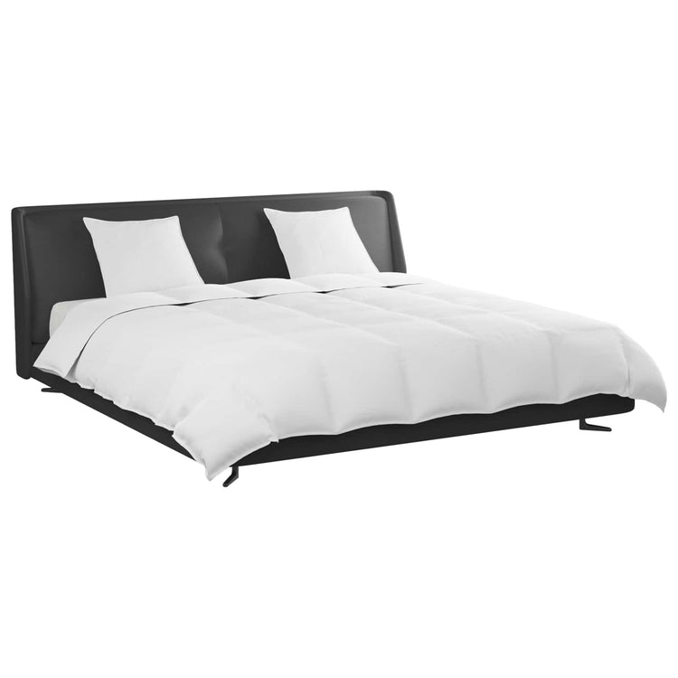 Vidaxl parure de couette avec oreiller 3 pcs plumes blanches