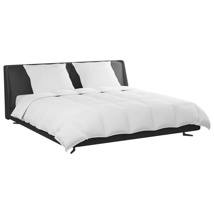 Vidaxl parure de couette avec oreiller 3 pcs plumes blanches