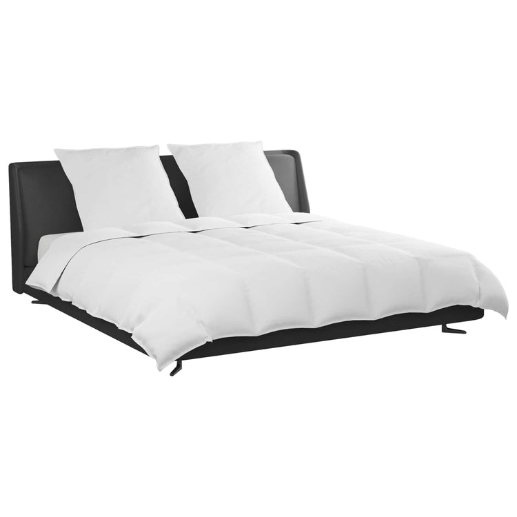 Vidaxl parure de couette avec oreiller 3 pcs plumes blanches