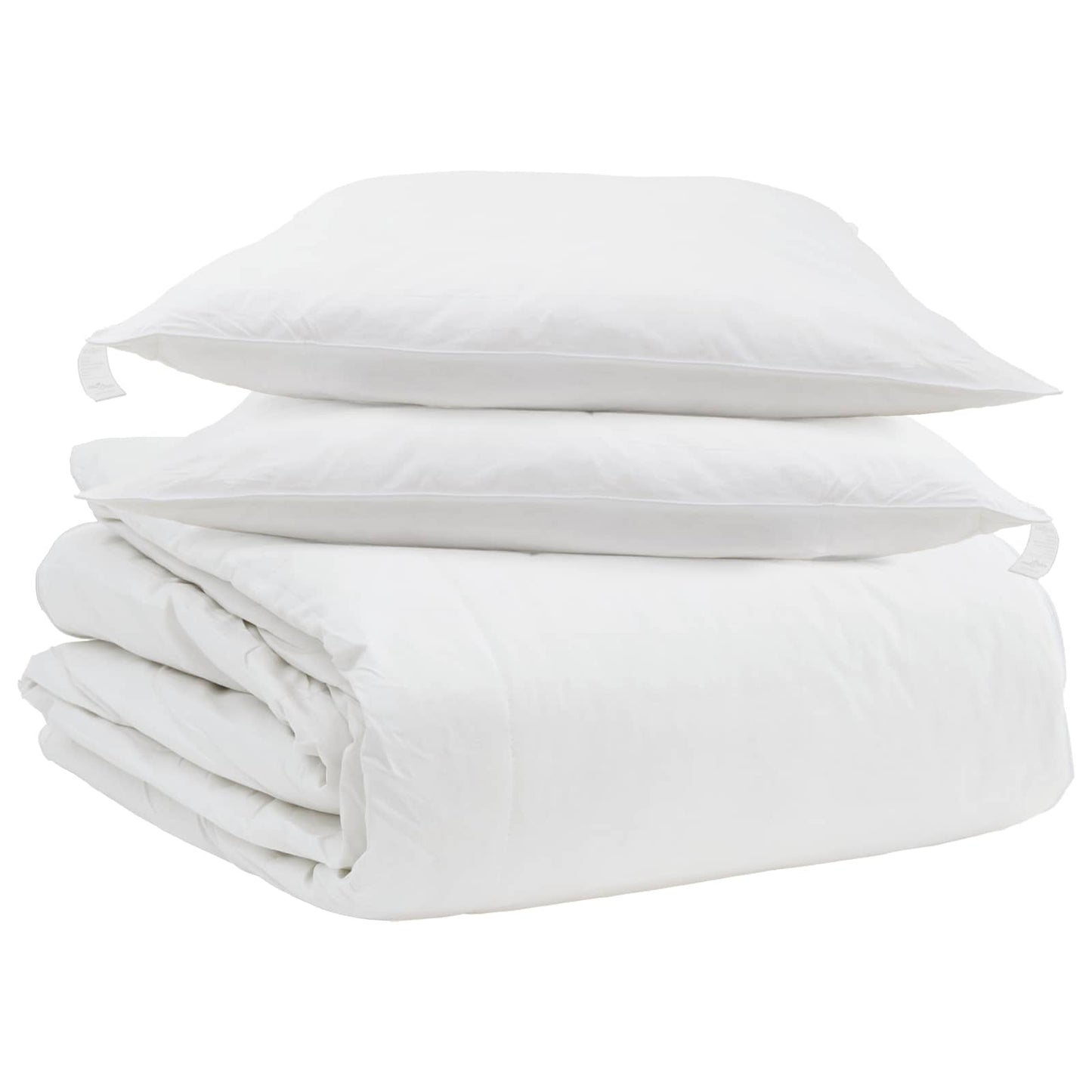 Vidaxl parure de couette avec oreiller 3 pcs plumes blanches