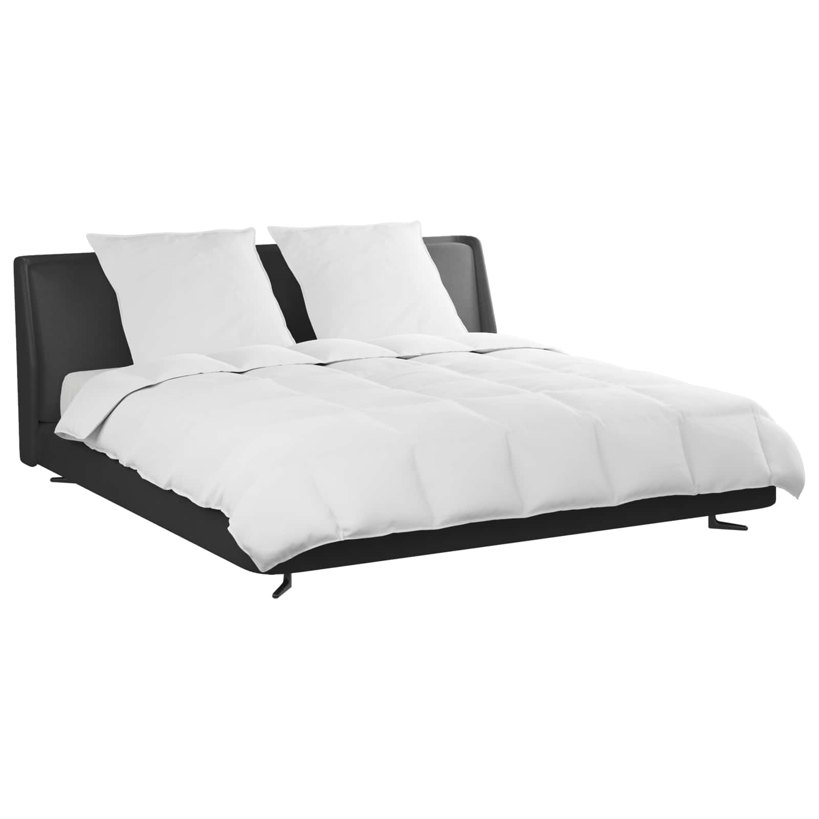 Vidaxl parure de couette avec oreiller 3 pcs plumes blanches