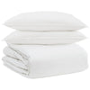 Vidaxl parure de couette avec oreiller 3 pcs plumes blanches