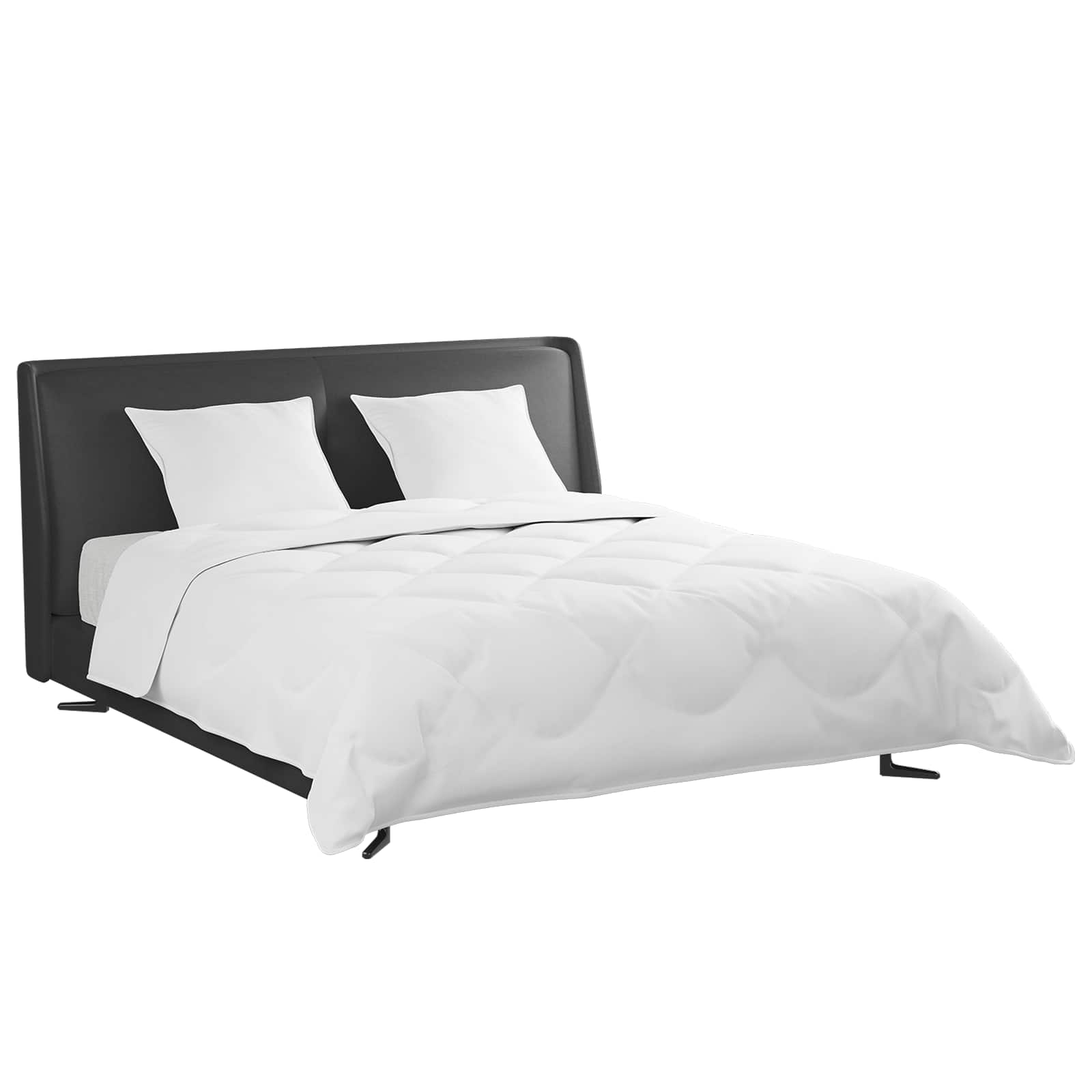 Vidaxl parure de couette avec oreiller 3 pcs plumes blanches