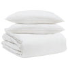 Vidaxl parure de couette avec oreiller 3 pcs plumes blanches
