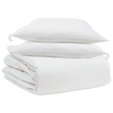 Vidaxl parure de couette avec oreiller 3 pcs plumes blanches - afbeelding 2