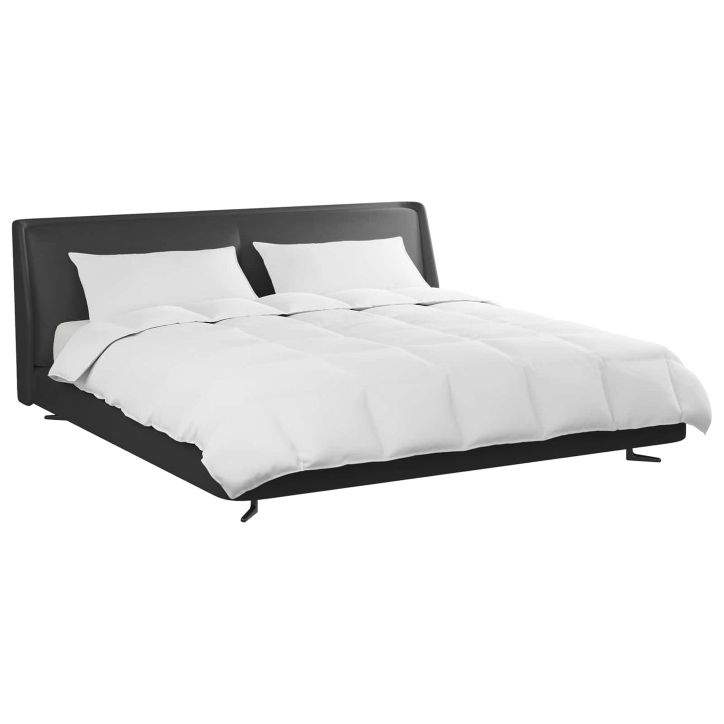 Vidaxl parure de couette avec oreiller 3 pcs plumes blanches