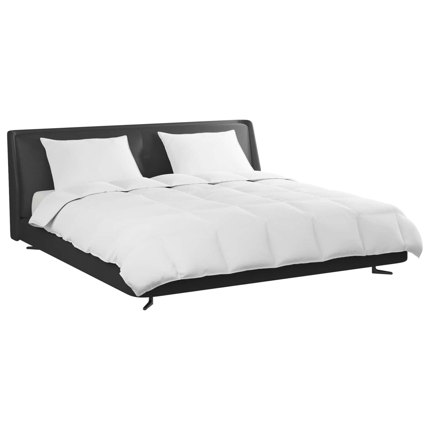 Vidaxl parure de couette avec oreiller 3 pcs plumes blanches