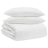 Vidaxl parure de couette avec oreiller 3 pcs plumes blanches - afbeelding 2