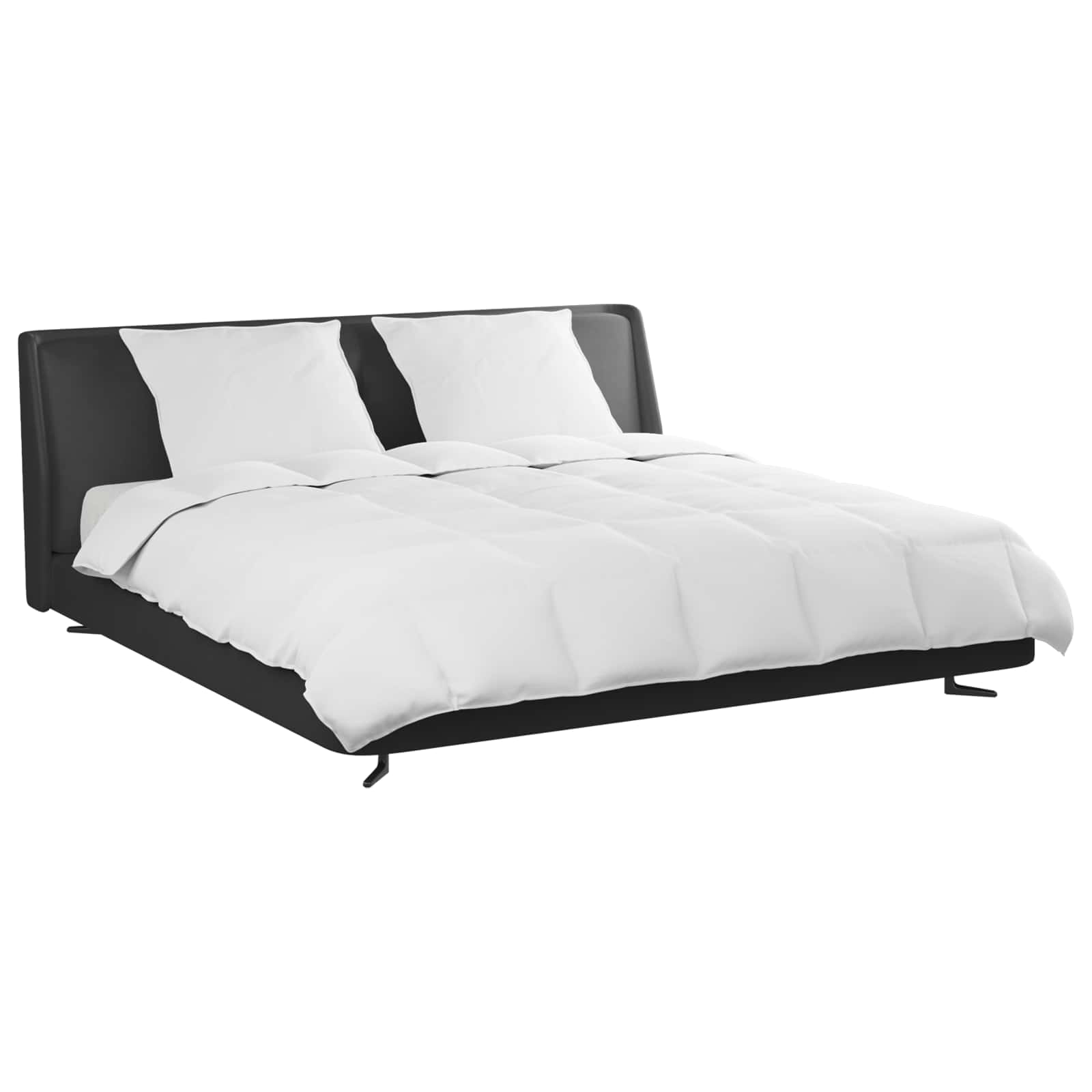 Vidaxl parure de couette avec oreiller 3 pcs plumes blanches