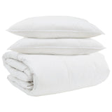 Vidaxl parure de couette avec oreiller 3 pcs plumes blanches - afbeelding 2