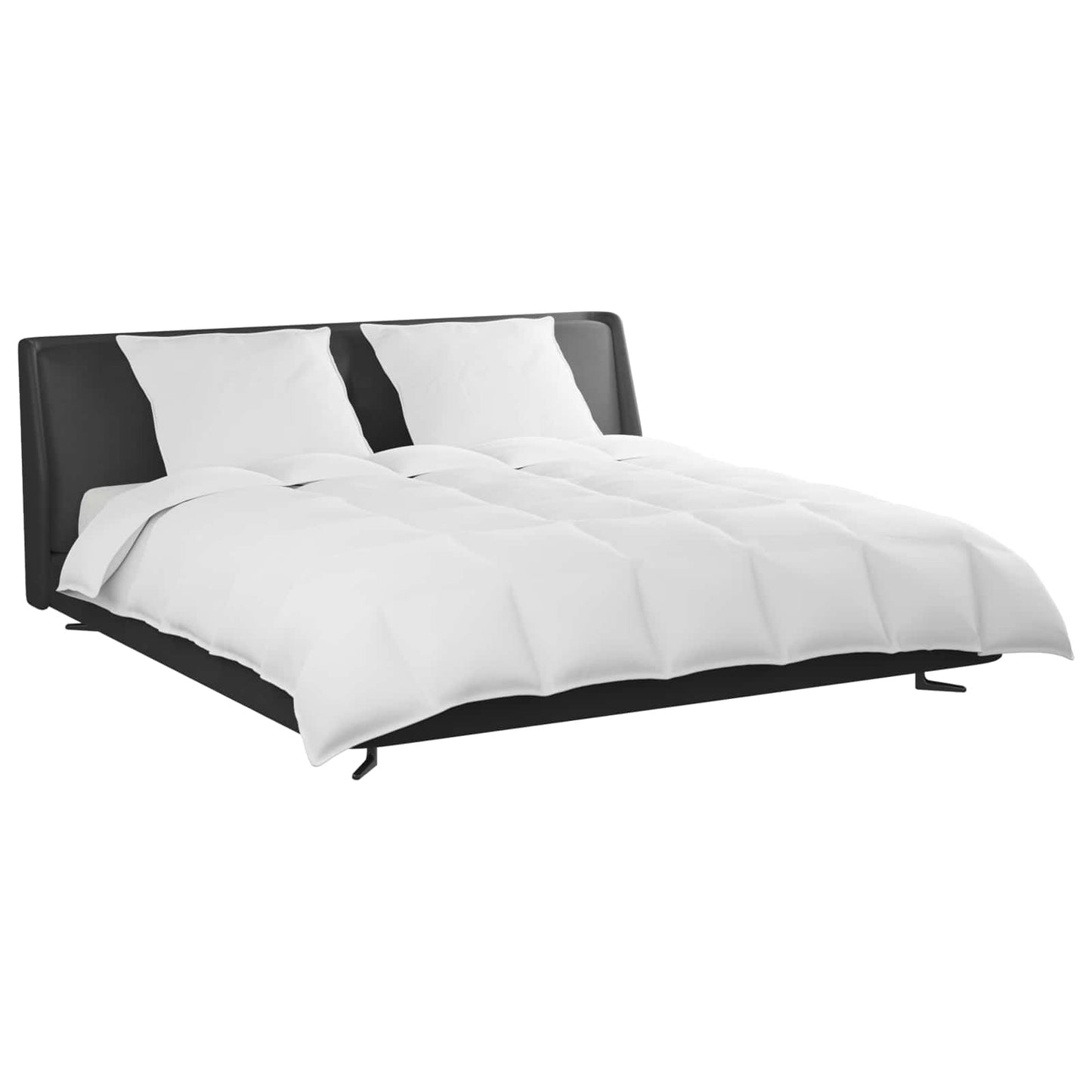 Vidaxl parure de couette avec oreiller 3 pcs plumes blanches