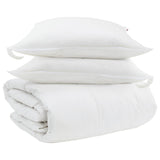 Vidaxl parure de couette avec oreiller 3 pcs plumes blanches - afbeelding 2