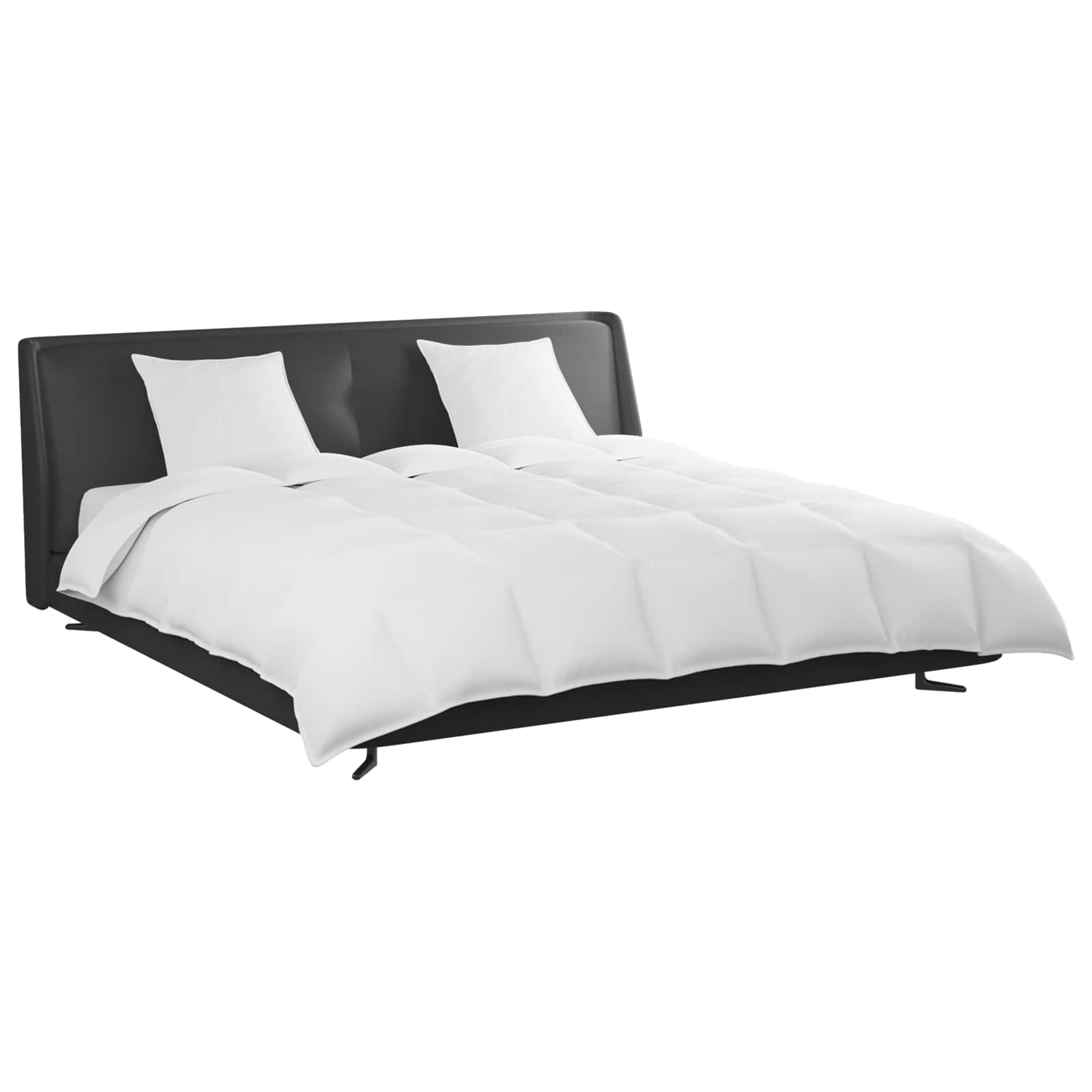 Vidaxl parure de couette avec oreiller 3 pcs plumes blanches