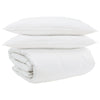 Vidaxl parure de couette avec oreiller 3 pcs plumes blanches