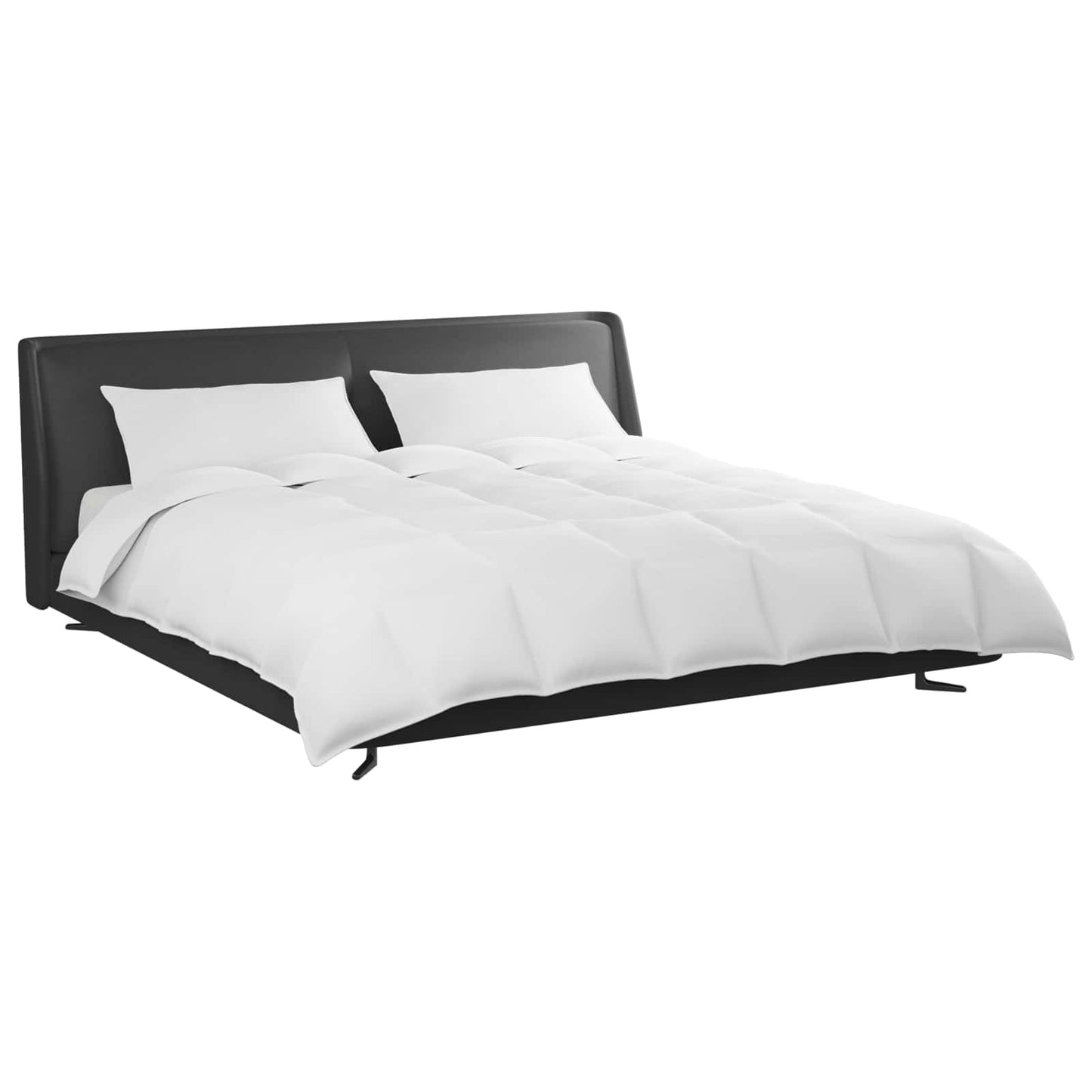 Vidaxl parure de couette avec oreiller 3 pcs plumes blanches