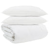 Vidaxl parure de couette avec oreiller 3 pcs plumes blanches