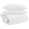 Vidaxl parure de couette avec oreiller 3 pcs plumes blanches