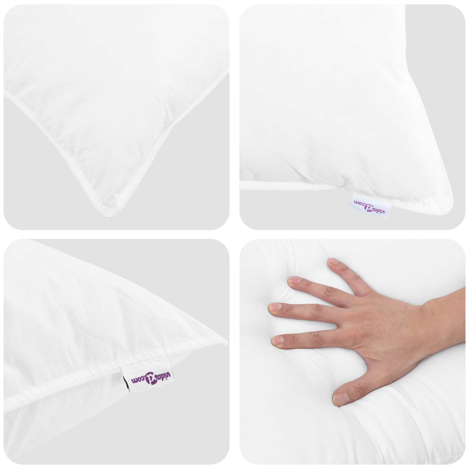 Vidaxl parure de couette avec oreiller 3 pcs plumes blanches