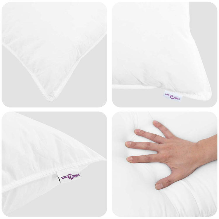 Vidaxl parure de couette avec oreiller 3 pcs plumes blanches