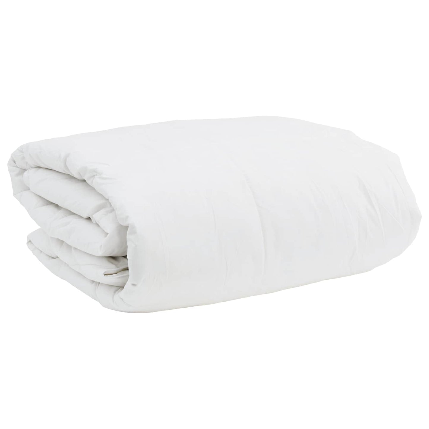 Vidaxl parure de couette avec oreiller 3 pcs plumes blanches
