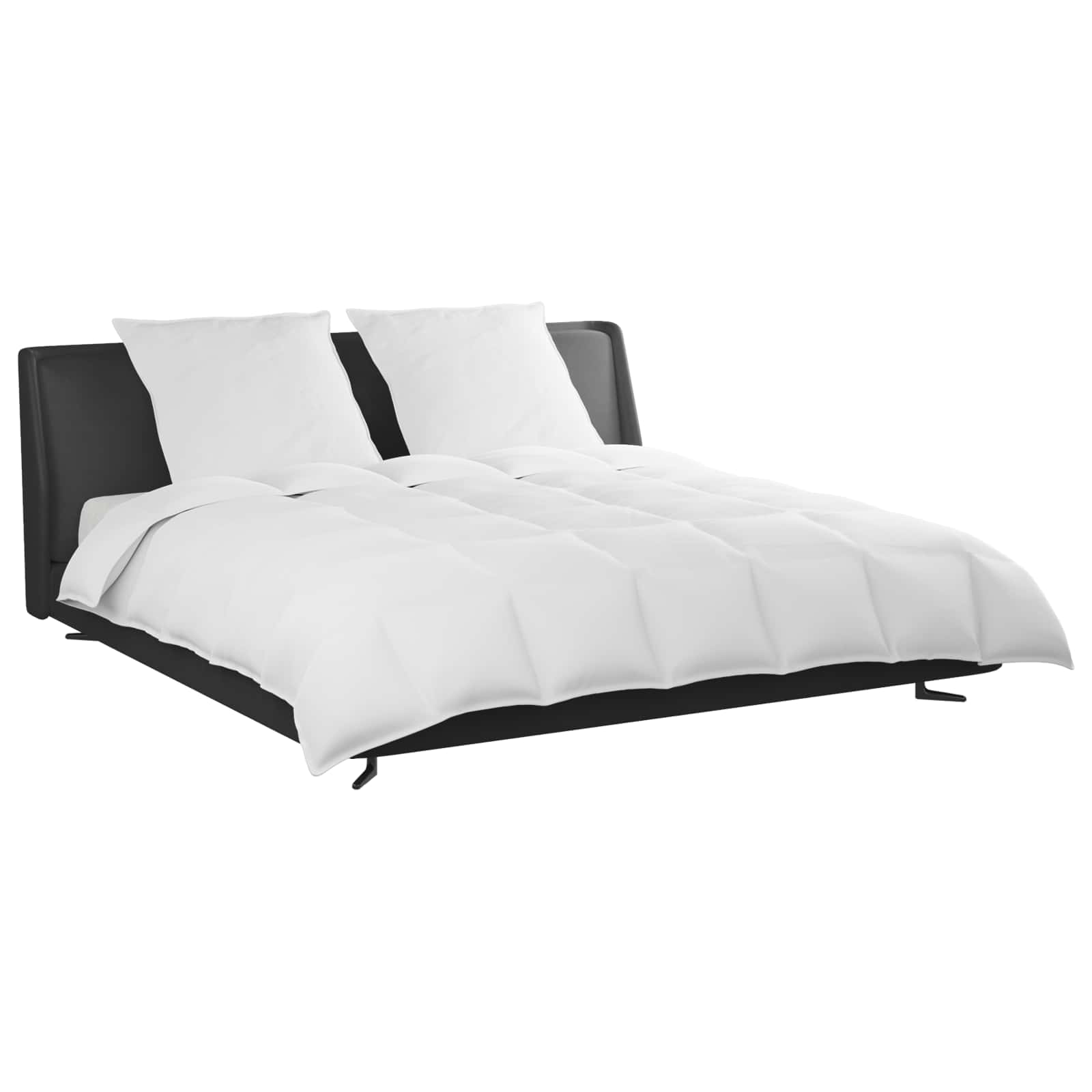 Vidaxl parure de couette avec oreiller 3 pcs plumes blanches