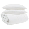 Vidaxl parure de couette avec oreiller 3 pcs plumes blanches
