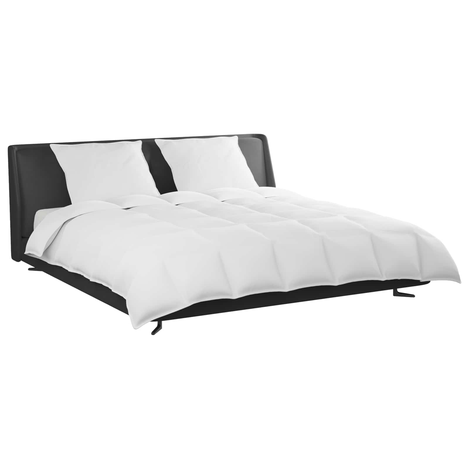 Vidaxl parure de couette avec oreiller 3 pcs plumes blanches
