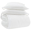 Vidaxl parure de couette avec oreiller 3 pcs plumes blanches