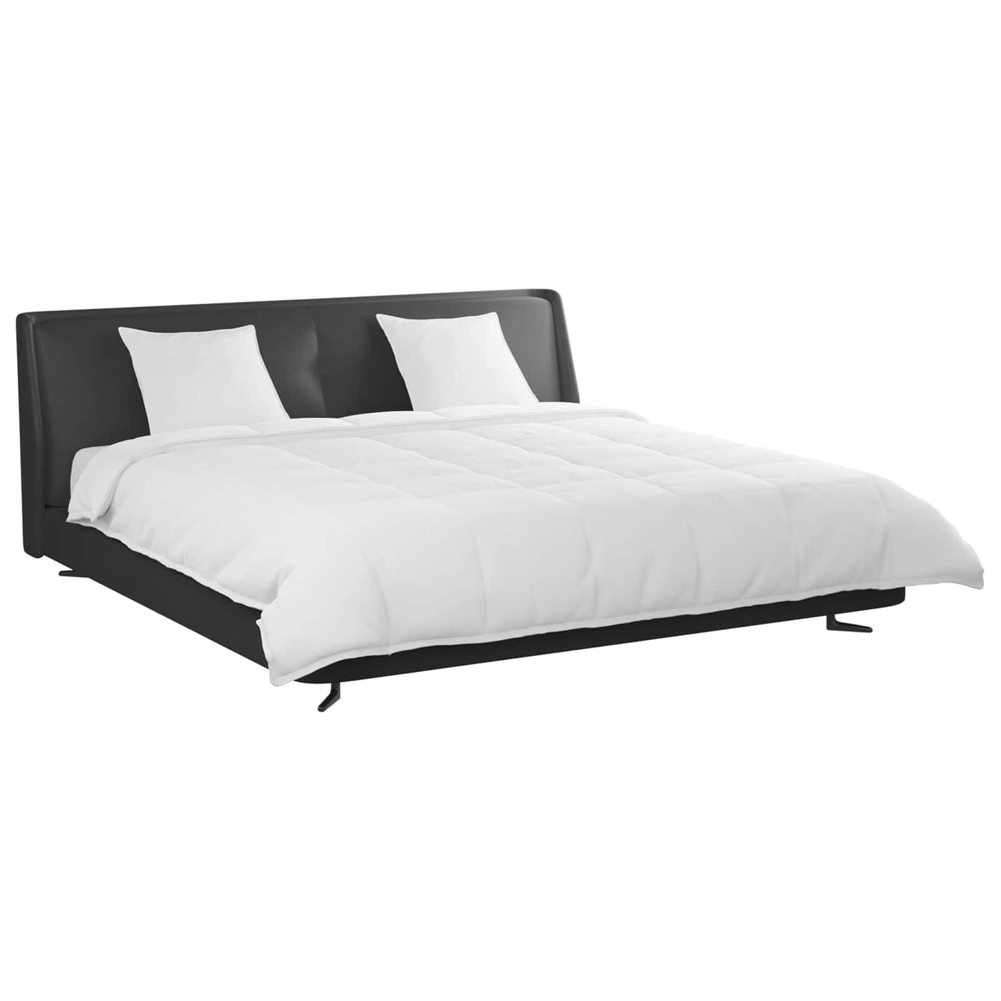 Vidaxl parure de couette avec oreiller 3 pcs plumes blanches