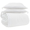 Vidaxl parure de couette avec oreiller 3 pcs plumes blanches
